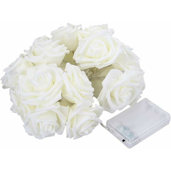 3M 30 LED rosa polsträngslampor varmvita julgransljus