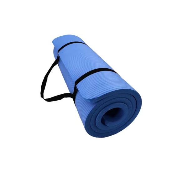 Tyk Yogamåtte Fitness- og træningsmåtte med Easy Stram Yogamåttestropper 1830*610*8cm