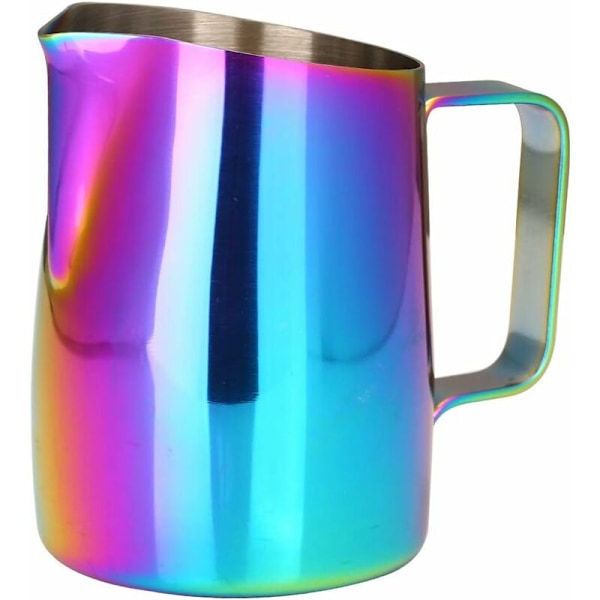 Melkeskummer i rustfritt stål for kaffe, espressomaskin, melkesteamer, latte art, melkeskum, 420 ml, flerfarget - Fei Yu