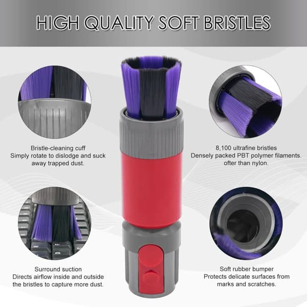 Dyson Traceless Dust Brush Attachment Repfria Dammsugare ersättning