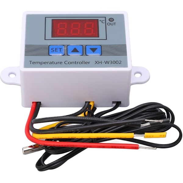 Digital Temperaturregulator Termostat Køling Opvarmning Afbryder med Vandtæt Sonde 10A 110-220V 1500W