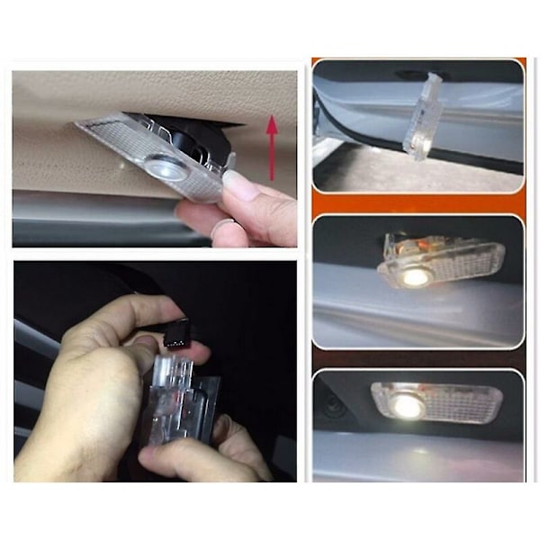 2 st LED-dörrvarningsljus Laserprojektor Ghost Shadow Logotypljus för Skoda Superb 2009 2010 2011 2012 2013 2014 2015
