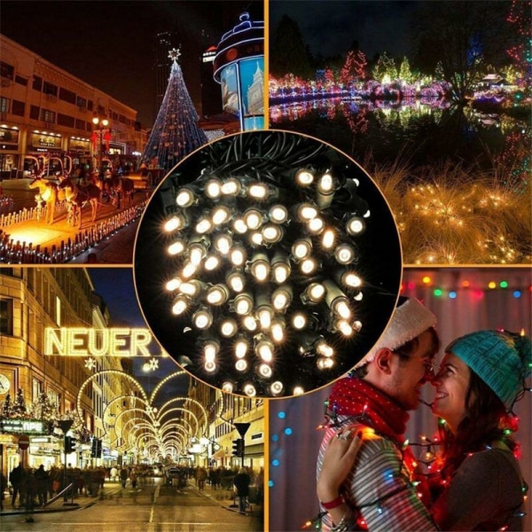 Solar Fairy Light Utendørs Vanntett LED Fairy String Light Garland Julefest Bryllupsdekorasjon Light-5M20LEDS