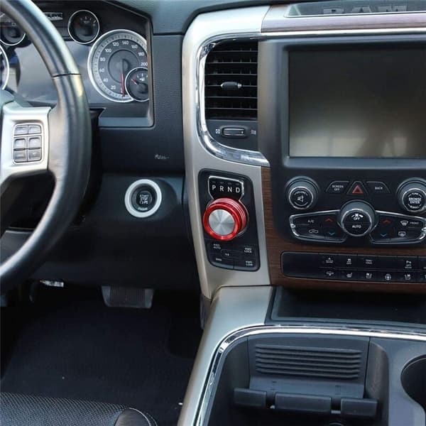 Aluminium Gear Shift Knob Cover Trim til RAM 2013-2017 Tilbehør Rød