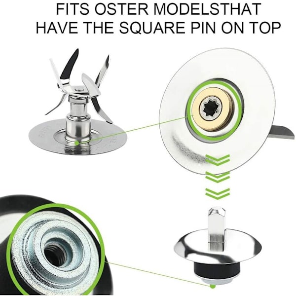 Reservedeler for Blender & Osterizer Isblad 4980 4961 Koblingsbolte Stud Sling
