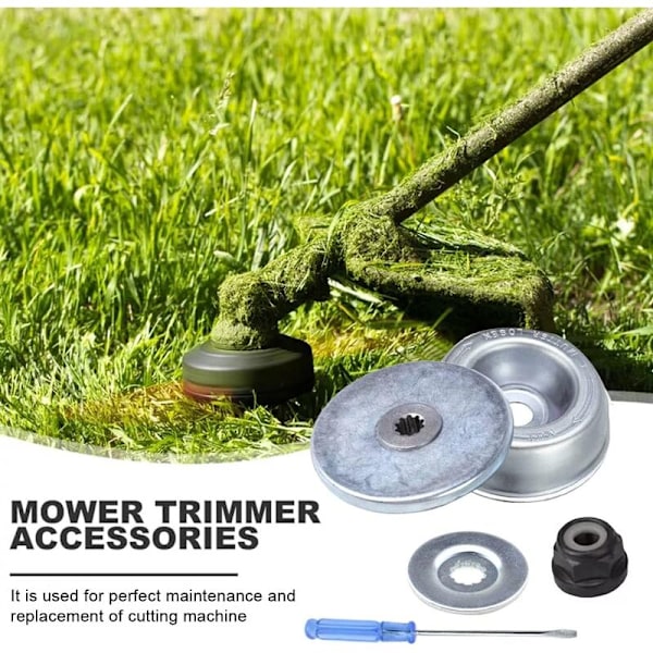 5 kpl Teräadapterin Huoltopakkaukset Ruohonleikkurin Adapterille Stihl Thrust Washer Tukilevy Kaulusmutteri Ruuvimeisseli STIHL Pensaskoneelle