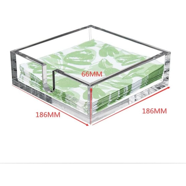 Transparent Akryl Servettbehållare Hem Hotell Servett Servettlåda Behållare Hushåll Vardagsrum Servett Organizer