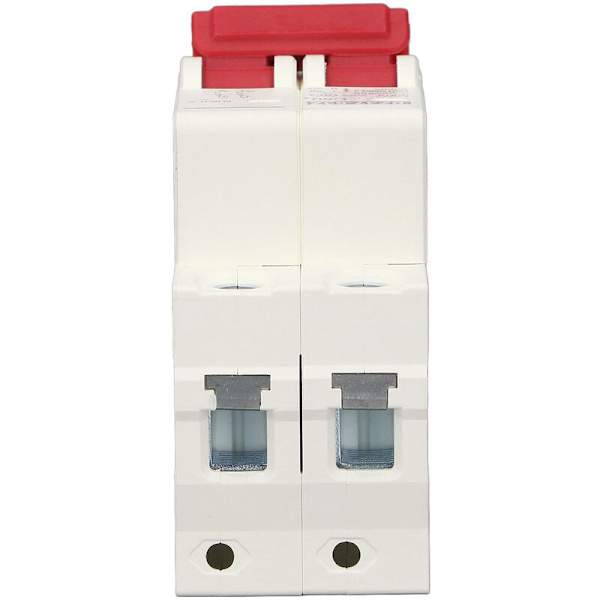 DC Mini-afbryder, DC 500V 50A 2P Isolator til solcelleanlæg, Termomagnetisk udløsning, DIN-skinnemonteret beskyttelsesafbryder, DC-afbryder