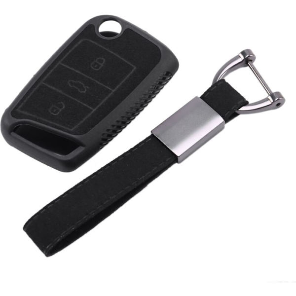 Bilnyckel fodral fjärrkontroll väska lock för Mk2 2016 2017 2018 2019 2020 Svart