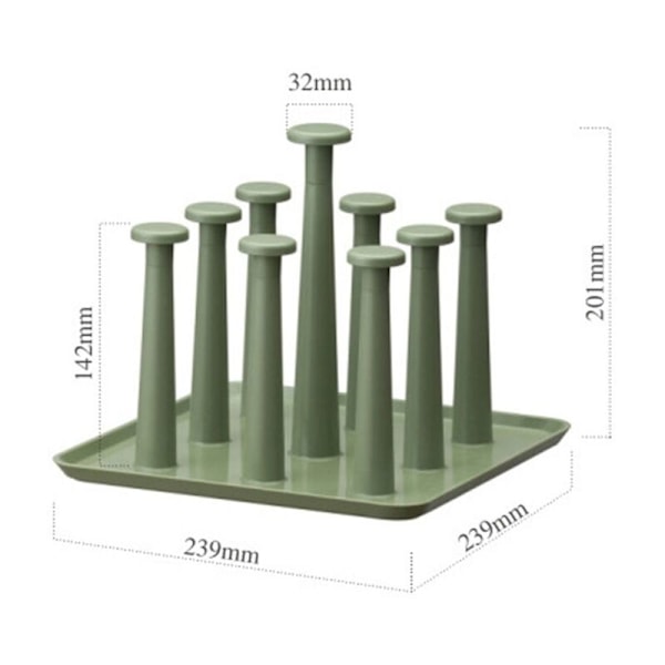 Ny Hjem Plast Glasskopp Stativ Kopp Avløp Tørking Organizer Holder Avløp Stativ 9 Kopper Kjøkkenutstyr Hot