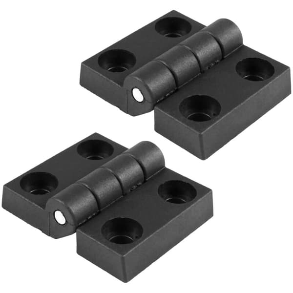 2 stk. 63mm x 50 Kabinets Plasthængsler Dørhængsler Sort