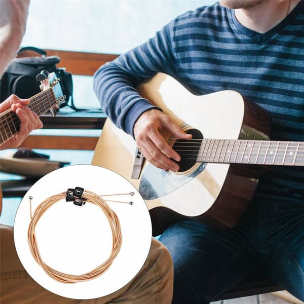 5-pack Akustiska Bassträngar Mässing Stål Bas för Musikinstrument Del