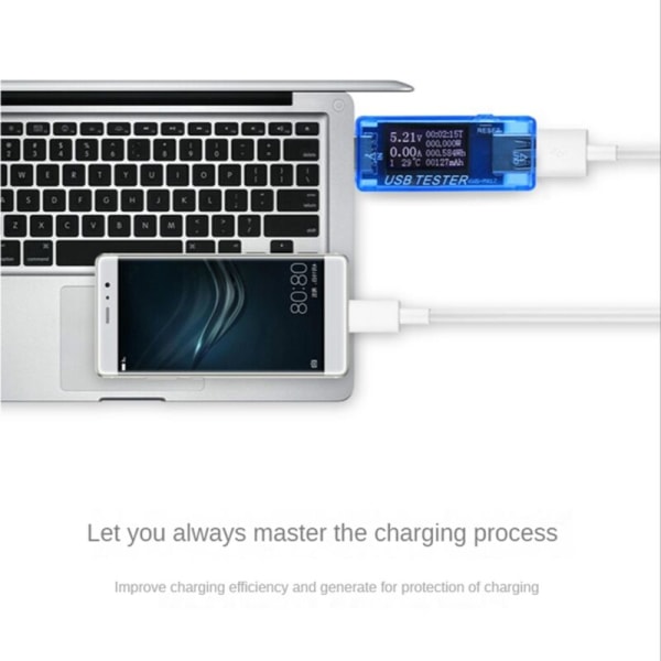 USB-tester DC-strømmåler 4V-30V Digital Voltmeter Voltmeter Power Bank Wattmeter Spenningstester Doktor Detektor, Svart