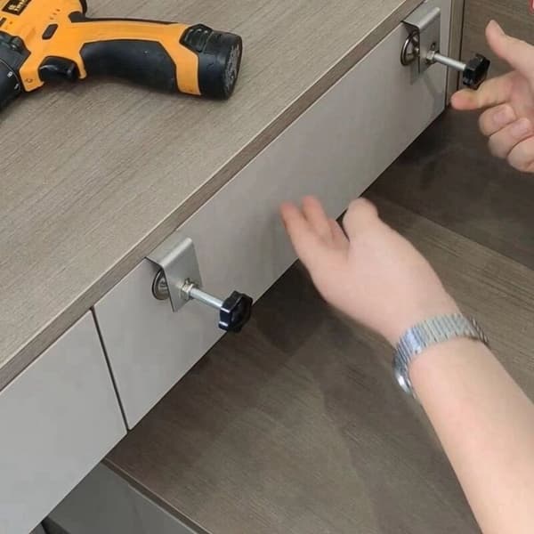 2 stk. Hjemmeforbedring Glat Træbearbejdning Skuffe Installationsklemme Hardware Jig Tilbehør Rustfrit Stål S