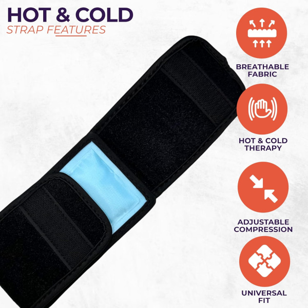 Kallt och varmt paket Återanvändbart gelpaket för smärtlindring. Vrickningar, muskelsmärtor, blåmärken, skador (fot, arm, armbåge, fotled, knä, axel, rygg)