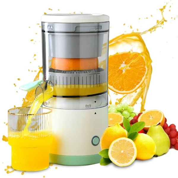 Multifunktionell Elektrisk Citruspress, Högavkastande Apelsin Citron Juice Extractor Press Grapefrukt Bärbar USB Laddningsbar Sladdlös Fruktpress för