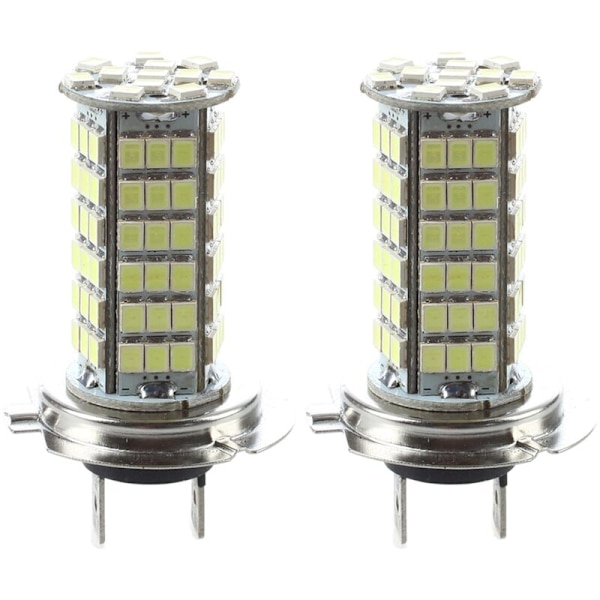 2X H7 SMD 102 LED VIT 12V BILLAMPOR