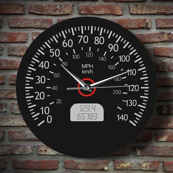 Digitalt Ur Vægur Dial Speedometer Bil