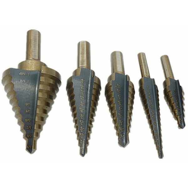 3-12mm Bcc M35 Kobolt Spiral Rillet Trinns Bor Bits 1/4'' Hex Håndtak 5 Størrelser