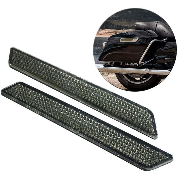 Reflektorer til Street Glide Road Latch Covers Sadeltasker Side Synlighed 2014-2020 (Sort)