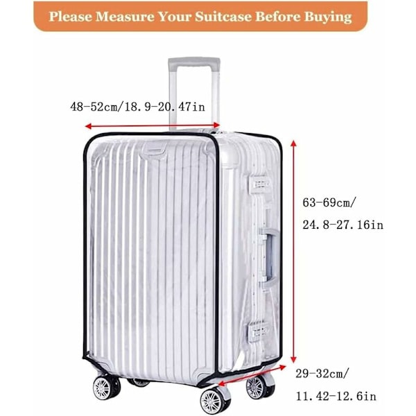 Transparent Resväska Skydd, 28 Tums PVC Resväska Skydd, Bagage Skydd Resväska Skydd, Resa Bagage Skydd, Resväska Skydd, för Resväska