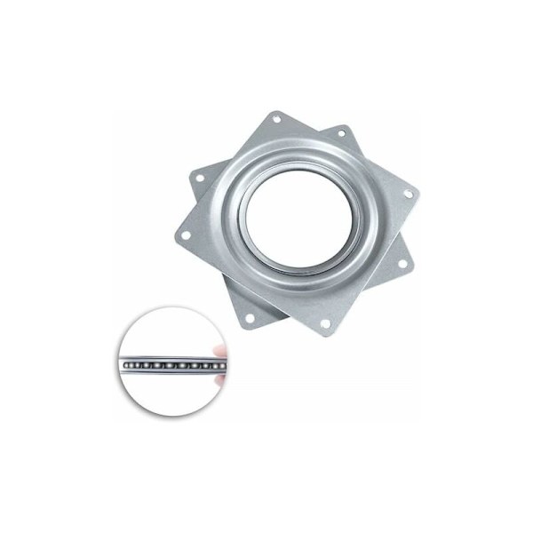Firkantet Svingplate, 1 stk Firkantet Dreieskive Svingplate 360 ​​Graders Rotasjon Kulelager Dreieskive 10 cm for Kontorer, Datamaskiner