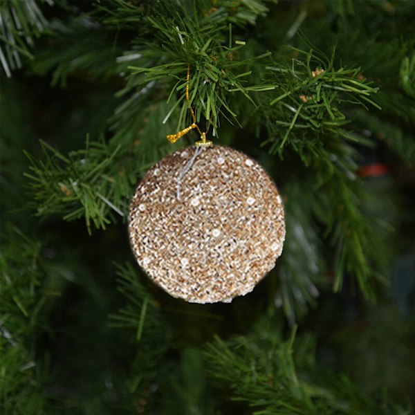 Julekuler ornamenter, julepynt, tre kuler for juletreet, bryllup og festpynt
