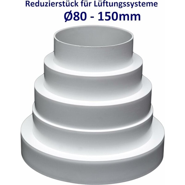 Universal rund reducer til ventilationssystem med en diameter på 80-150 mm - RDRC kanal