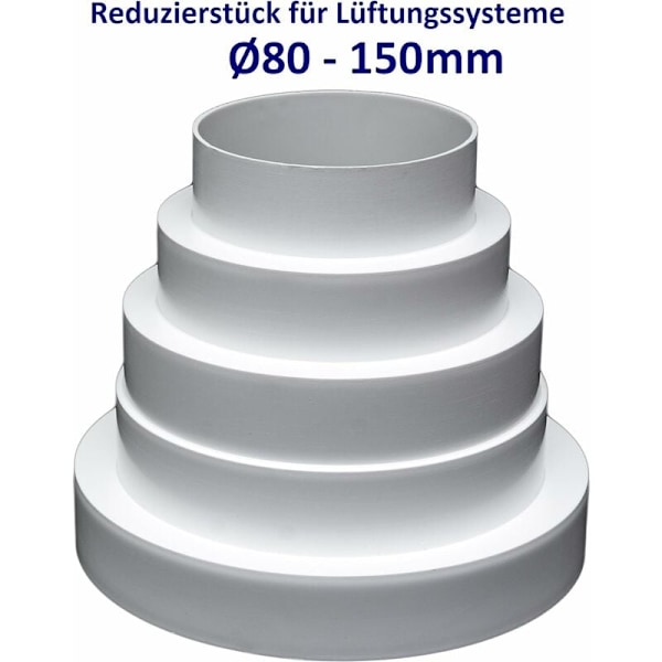 Universal rund reduser for ventilasjonssystem med diameter 80-150 mm - RDRC kanal