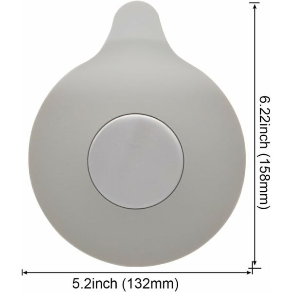 Bad- och handfatspropp SiliCone badkar tvättställ set gummi vattenpropp sugmun för kök badrum tvättstugor propp (grå)-Fei Yu