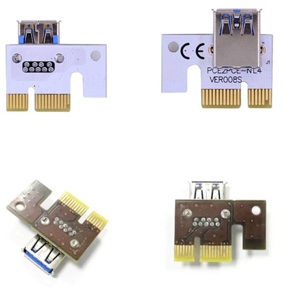 6 stk. 1X til 16X Mining Billede Udvidelseskabel PCI-E Forlænget Linjekort Adapter til PC Computer