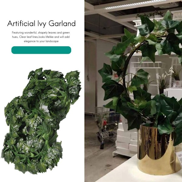 Kunstig Ivy Vine Girlander Kunstige Planter Girlander Blade Hjem Køkken Have Kontor Bryllup Vægge Dekoration