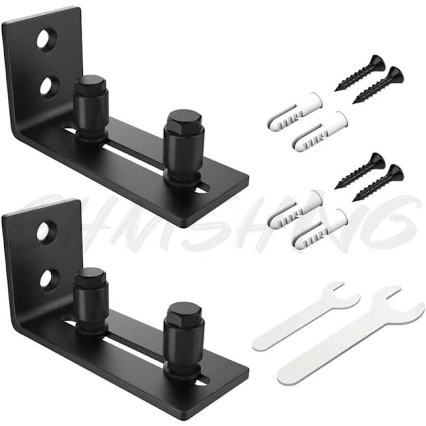 2 Pak Gulvføringer til Skydedøre - Sort - RWSliding Door Trim