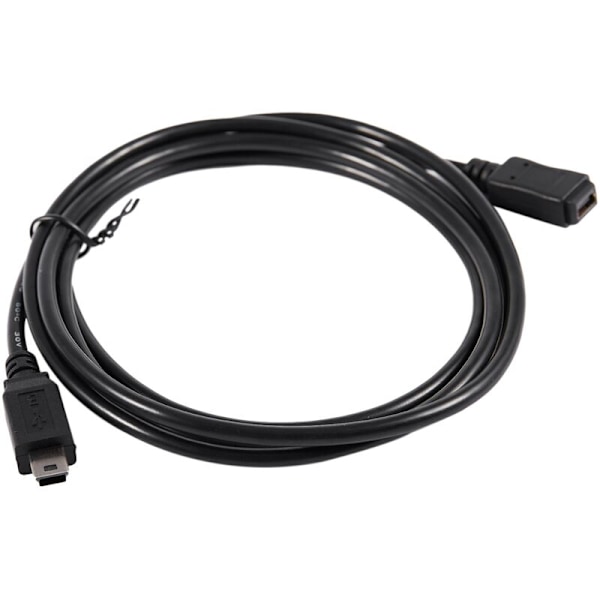 1,5 m:n Mini USB B 5-nastainen uros-A-jatkokaapeli, sovitin, musta