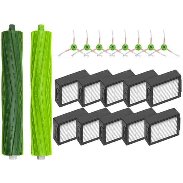 20 stk Hovedsidebørste HEPA-filter for J7+ I7 I3 I4 I6 I8 E5 E6 E7 Robotstøvsuger Tilbehør