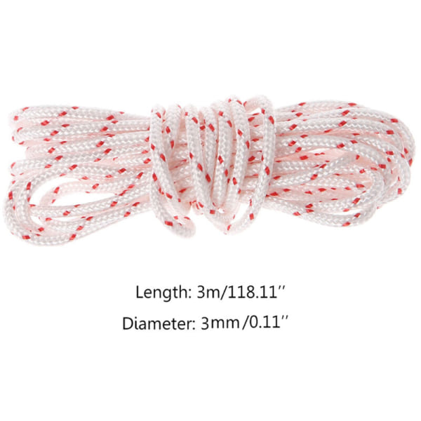 100 meter x 3 mm startlina för trimmer, motorsåg, gräsklippare