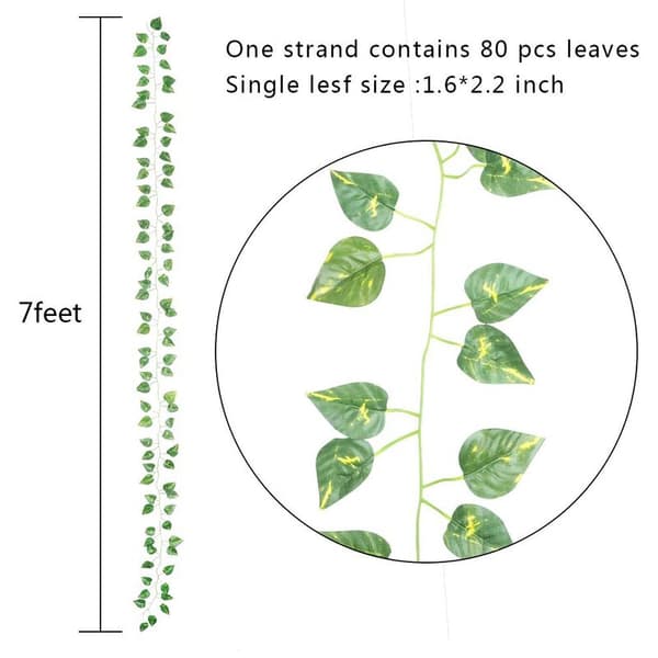 Kunstig Vedbend Blad Bryllup Fest Havemur Dekoration