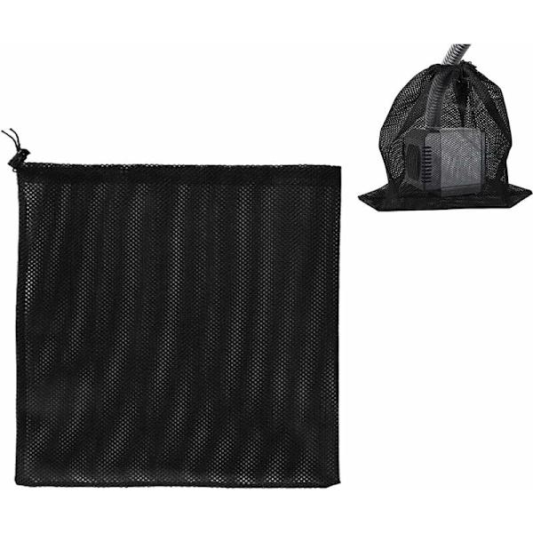 Pumpepose, pumpefilternetpose, dam pumpefilterpose, pumpe netpose, husholdningsvandpumpefilter tilbehør (45 45cm, sort)