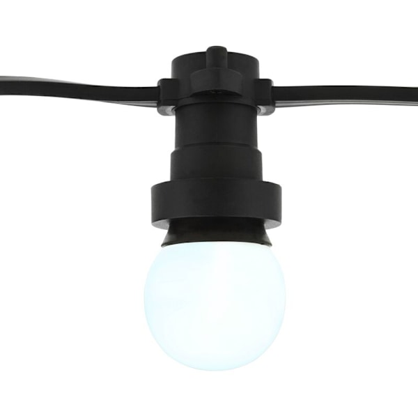 Kuleformet LED-pære E27 1,5 W med 6400 K kaldt lys 43 x 70 mm