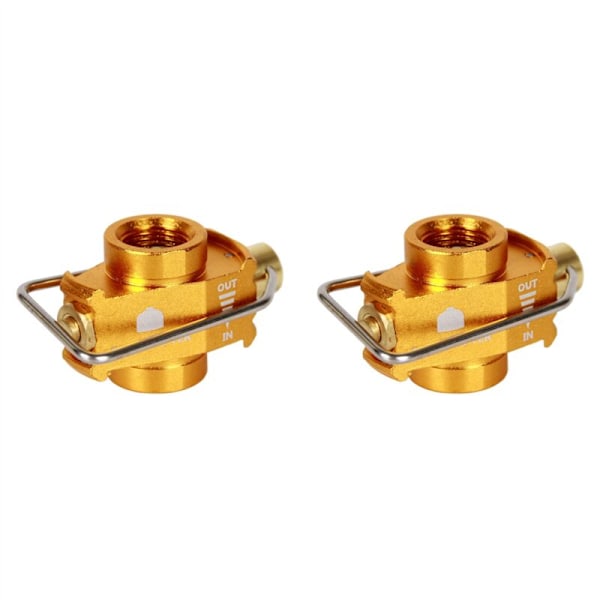 2X Saver Plus Gasomvandlare Växel Påfyllningsadapter för Platt Tankventil, Guld