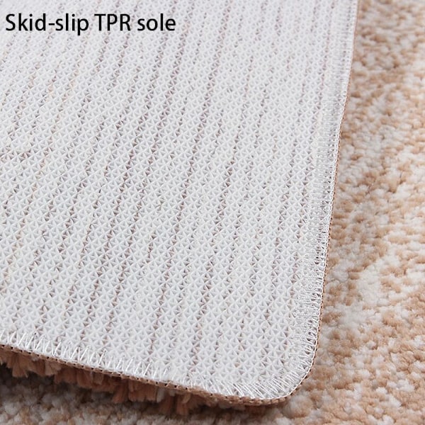 Badeværelse Tæppe Bademåtte, Blød og Fluffy Mikrofiber Brusebadsmåtte Skridsikker, Maskinvaskbar - Gradient Grå