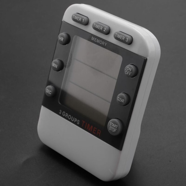 Digital Timer 100 timer Triple nedtelling/klokketimer Kjøkken timer med LCD-skjerm