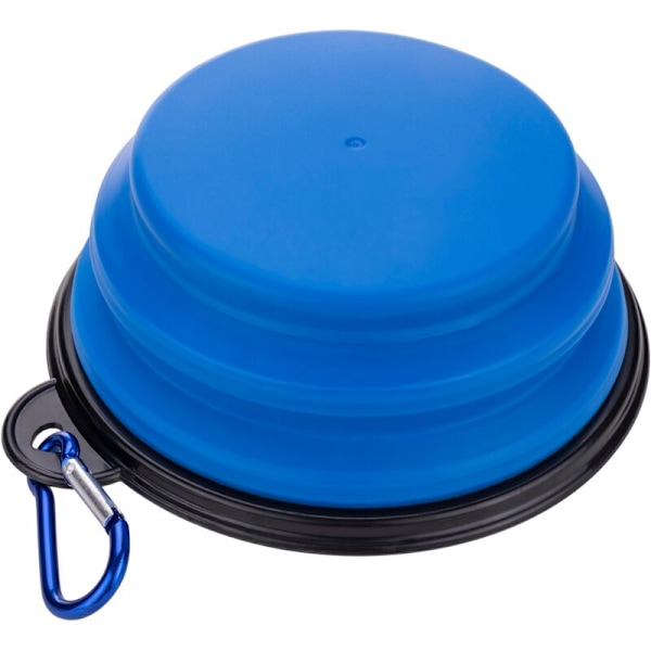 Foldbar gummidyrskål 350 ml blå