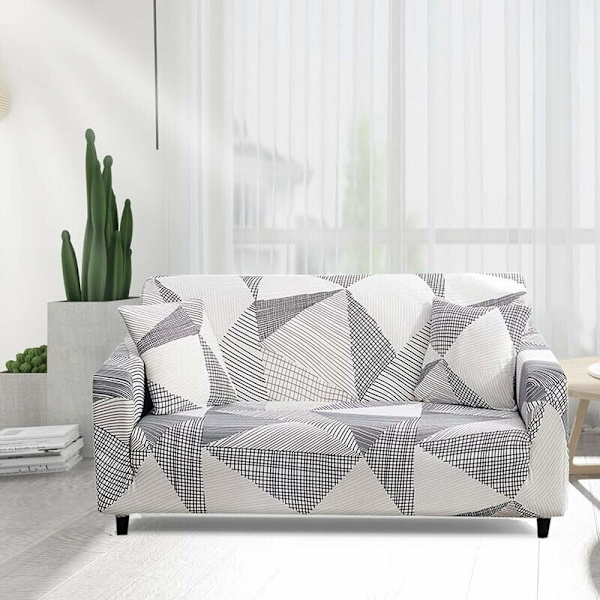 Strækbar sofaovertræk 2-personers med armlæn Elastisk sofaovertræk Magisk universal sofaovertræk Skridsikkert sofaovertræk, MK-model, uden pudebetræk