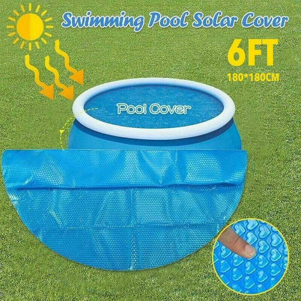 Bubbelpresenning Rund Solbadspoolöverdrag Solbadspoolskydd (180180cm)