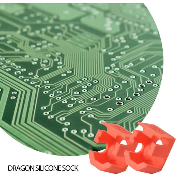 Dragon Silikonstrumpor för Hotend Bowden Extruder Värmeblock Munstycke 3D-skrivardelar 2