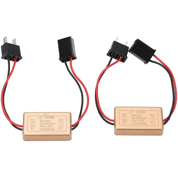 2 stk 50W Blitsstrobe-kontroller God varmebestandighet 3 typer lampeblinkende modul for tåkelys
