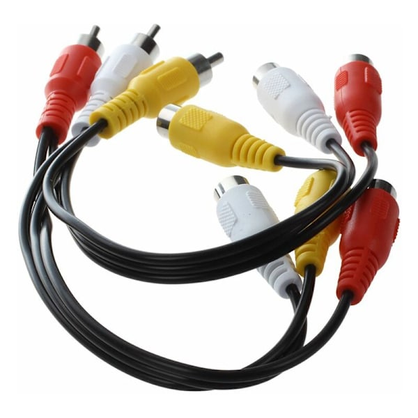 Uusi 3 RCA-uros - 6 RCA-naaras Audio Video AV-jakajakaapeli