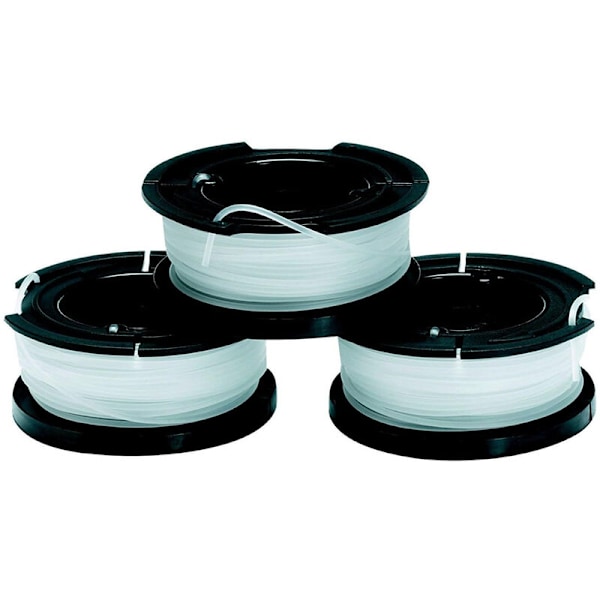 3 kpl korvauskelat nurmikonleikkurille - Reflex Plus -itsepurkautuva kela - 3 x 10 m läpinäkyvää ja kestävää nylonlankaa - 1,5 mm lanka