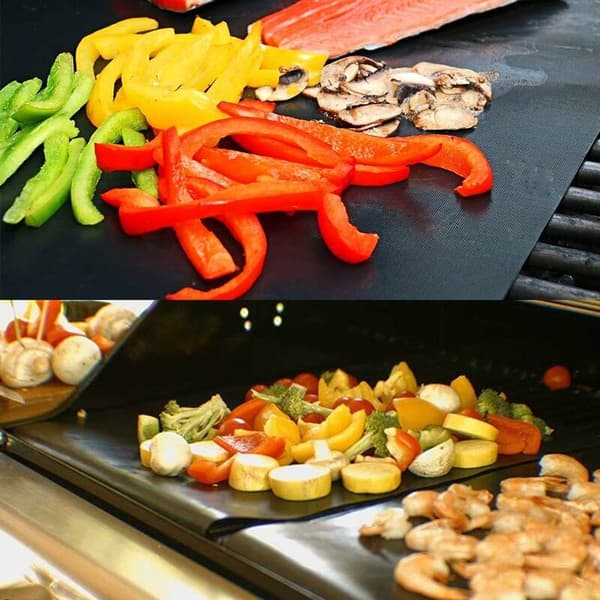 5 stk grillmatte, teflon ovnmatte, glassfibermatte, grillmatte, non-stick grillmatte
